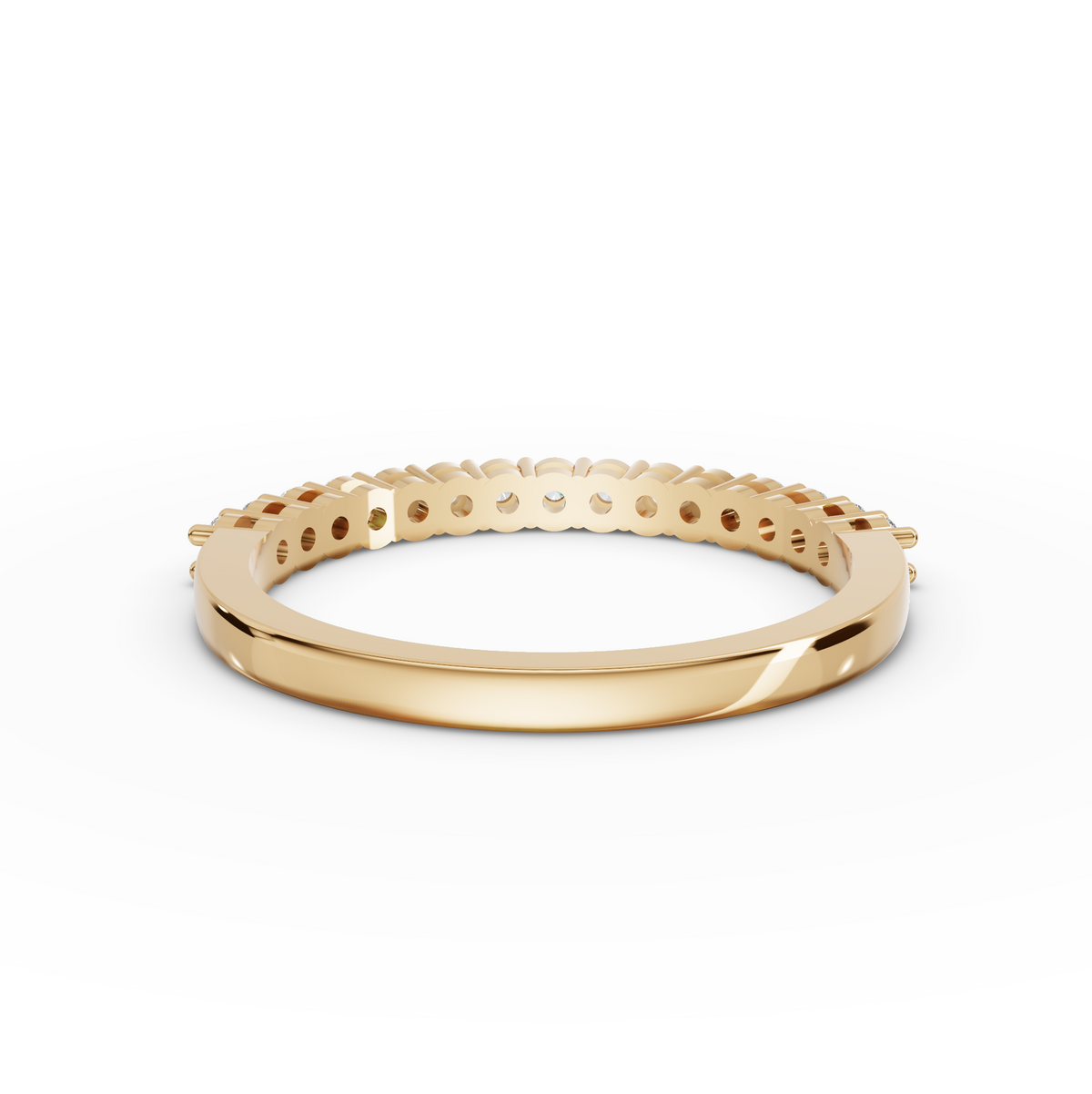 0.30 CT Round Basket Setting Half Eternity Lab Grown Diamond Ring, view 4