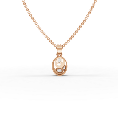 0.33 CT Oval Lab Grown Diamond Pendant, view 5