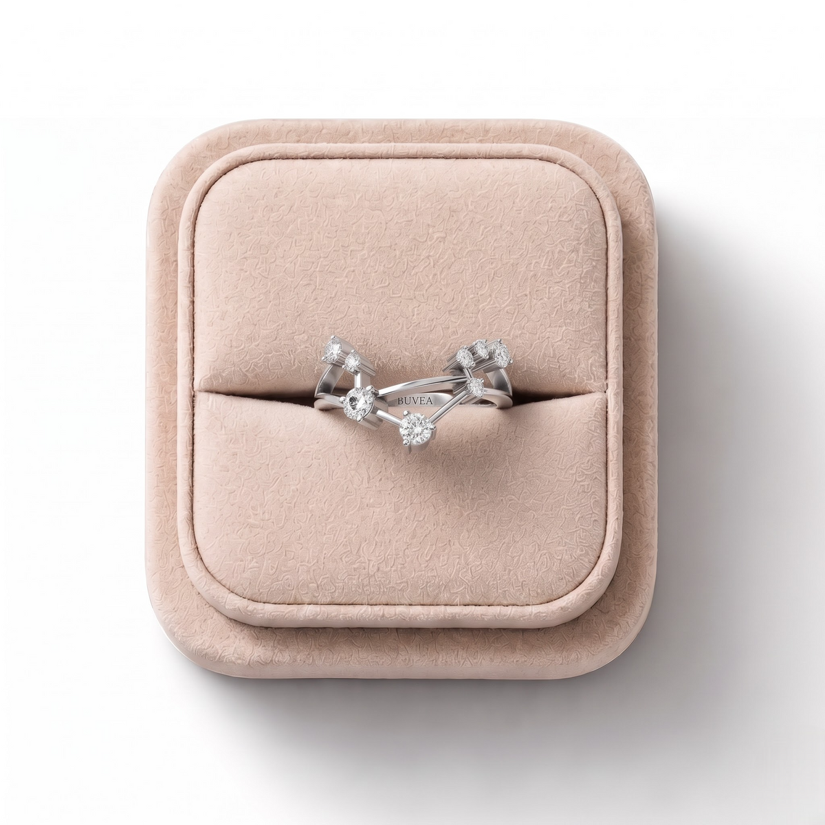 0.33 CT Round Libra Lab Grown Diamond Ring, in its gift box