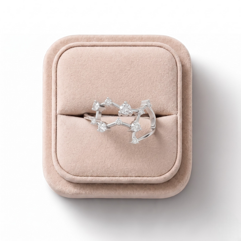 0.38 CT Round Gemini Lab Grown Diamond Ring