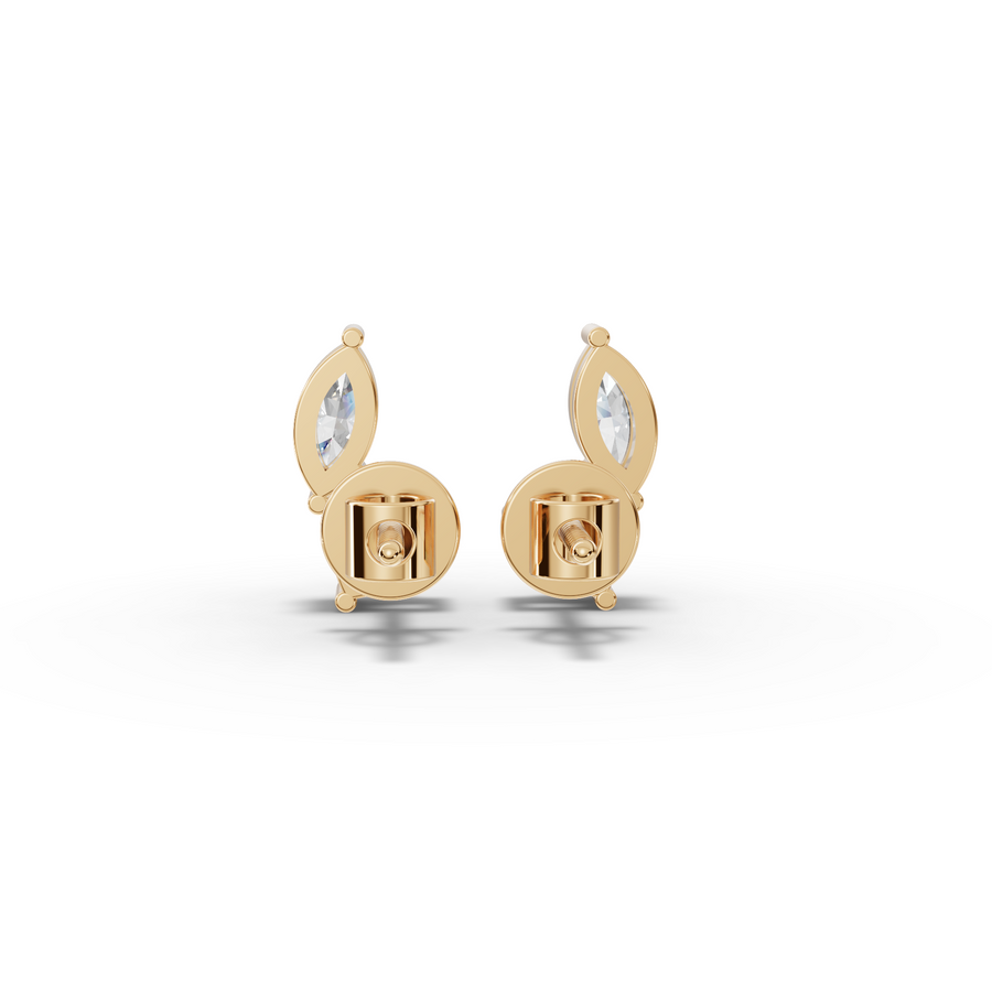 0.40 CT Marquise & Pear Lab Grown Diamond Stud Earrings, view 4