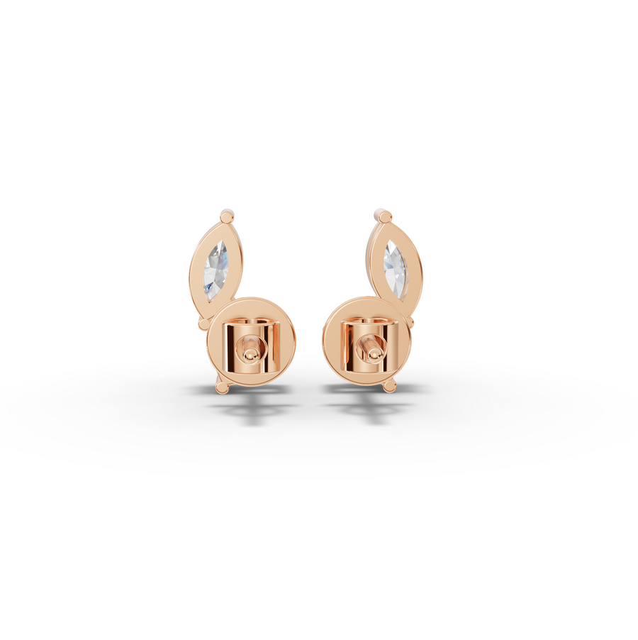 0.40 CT Marquise & Pear Lab Grown Diamond Stud Earrings, view 6