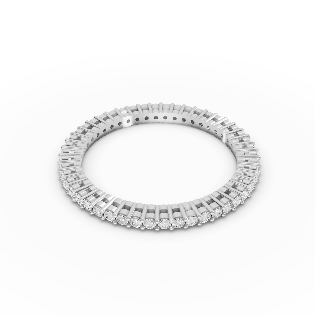 0.40 CT Round Shared-Prong Full Eternity Lab Grown Diamond Ring