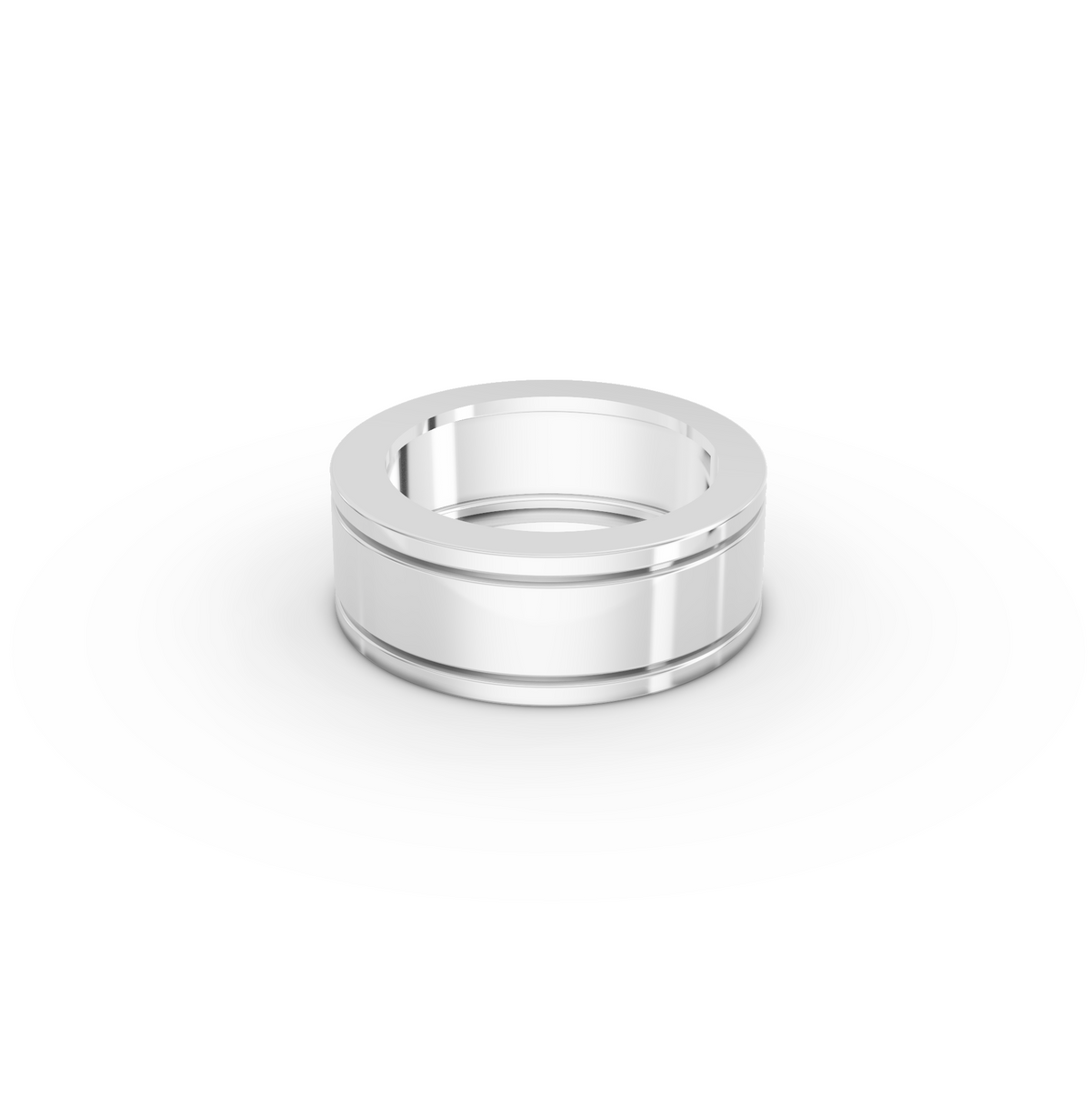 0.50 CT Princess Lab Grown Diamond Men's Wide Band Ring, view 2