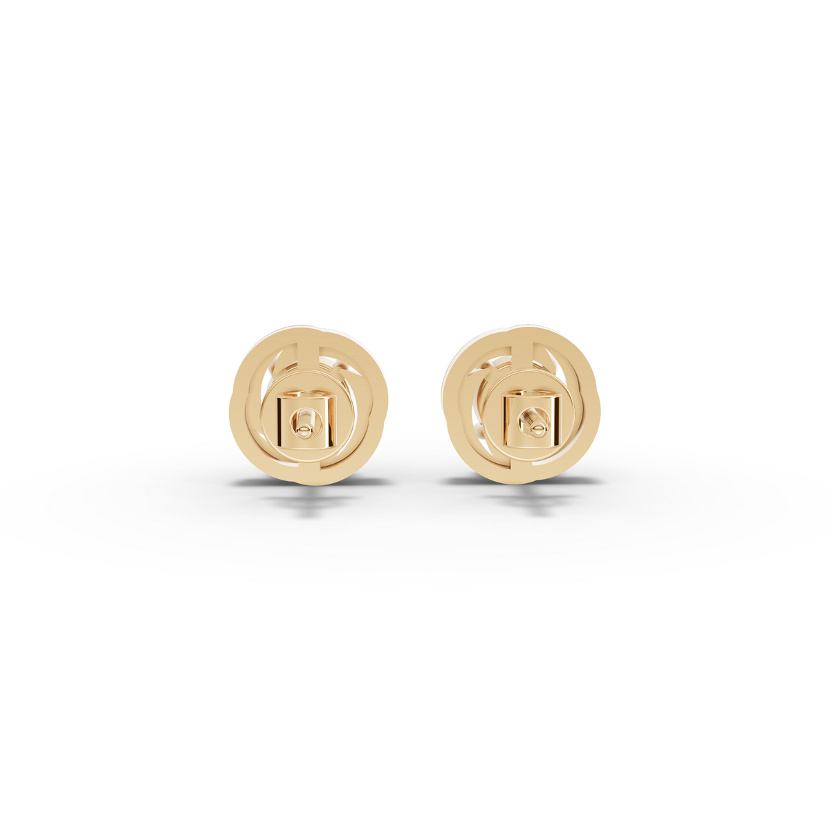 0.50 CT Round Lab Grown Diamond Swirl Stud Earrings, view 4