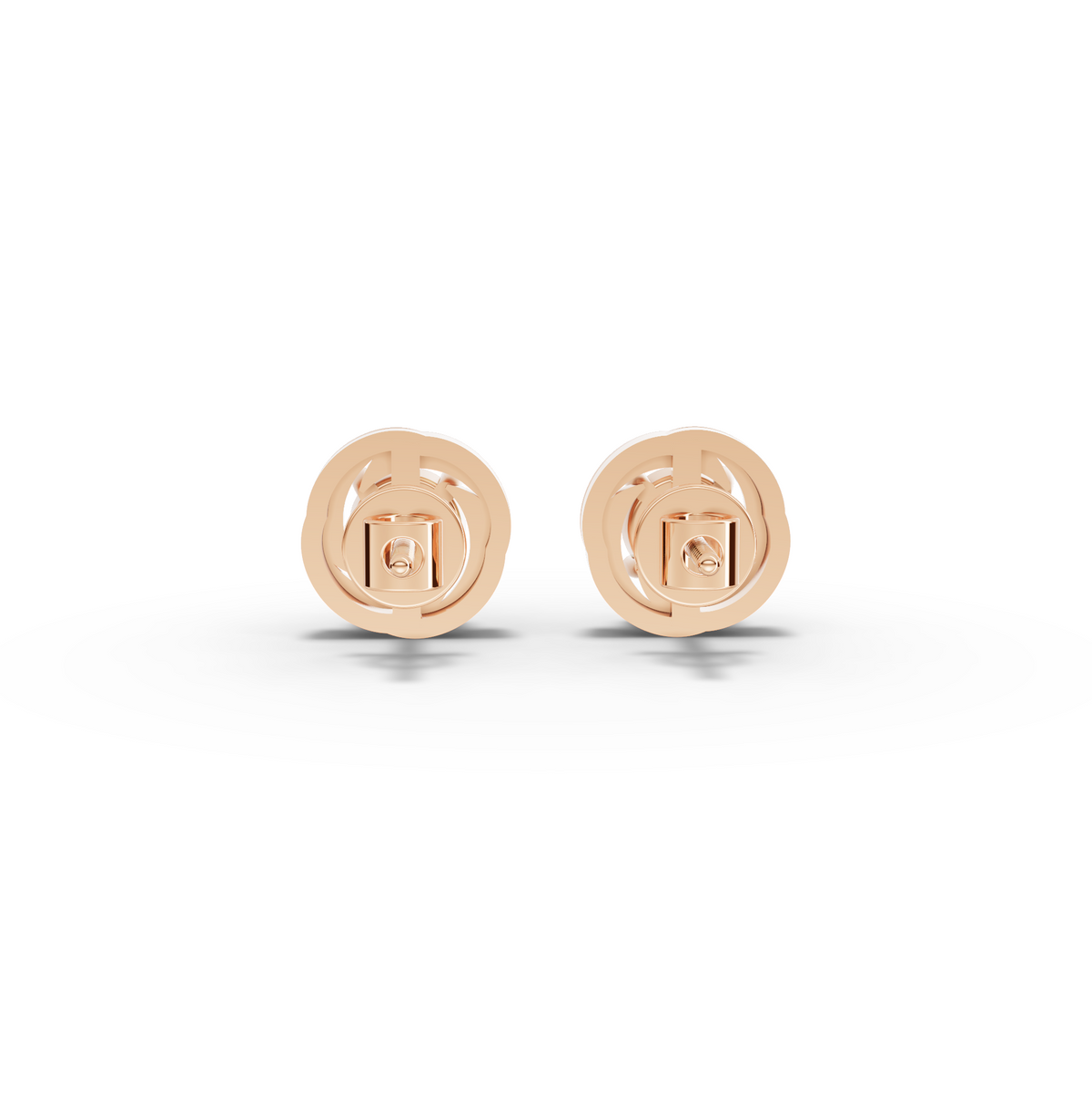 0.50 CT Round Lab Grown Diamond Swirl Stud Earrings, view 6