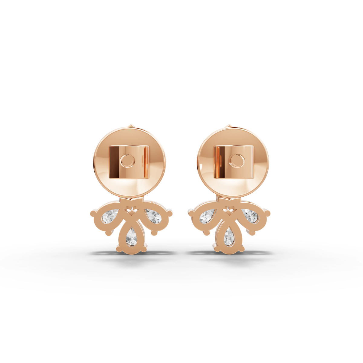 0.53 CT Marquise Floral Lab Grown Diamond Studs, view 6