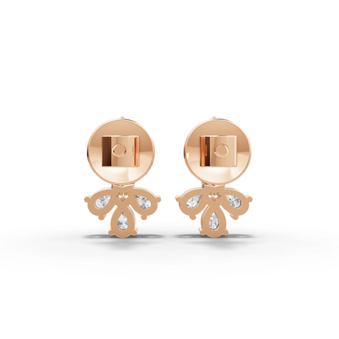 0.53 CT Marquise Floral Lab Grown Diamond Studs, view 6