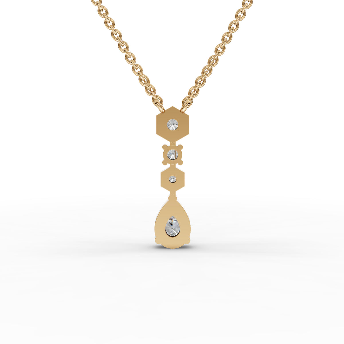 0.54 CT Pear Lab Grown Diamond Drop Necklace, view 4