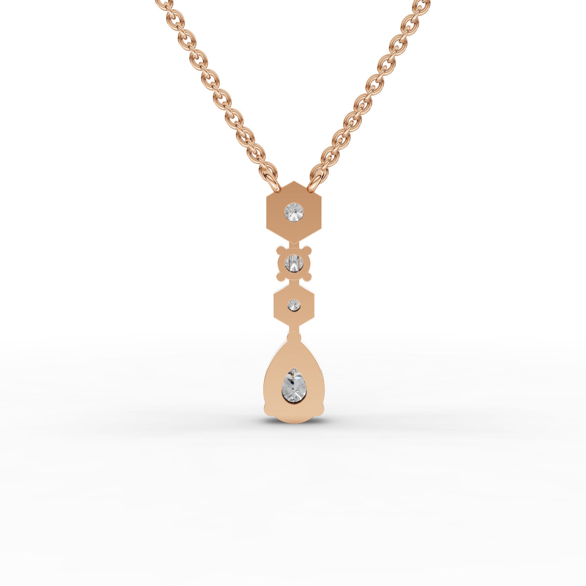 0.54 CT Pear Lab Grown Diamond Drop Necklace, view 5