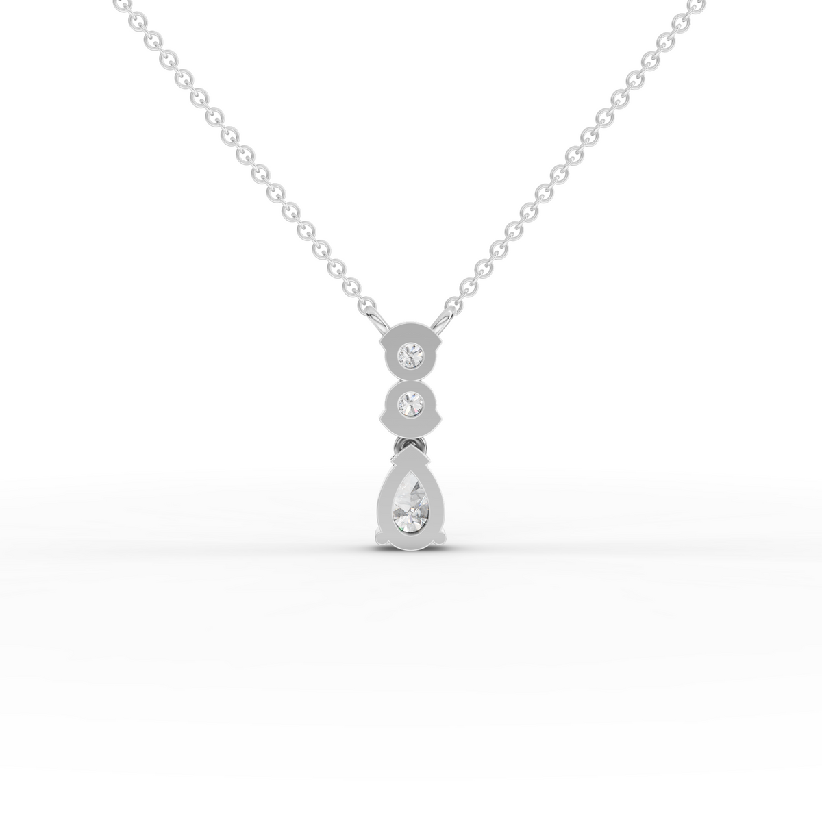 0.55 CT Pear Statement Lab Grown Diamond Pendant, view 2