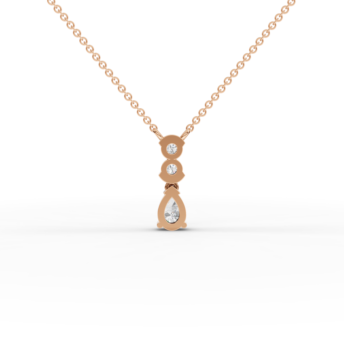 0.55 CT Pear Statement Lab Grown Diamond Pendant, view 4
