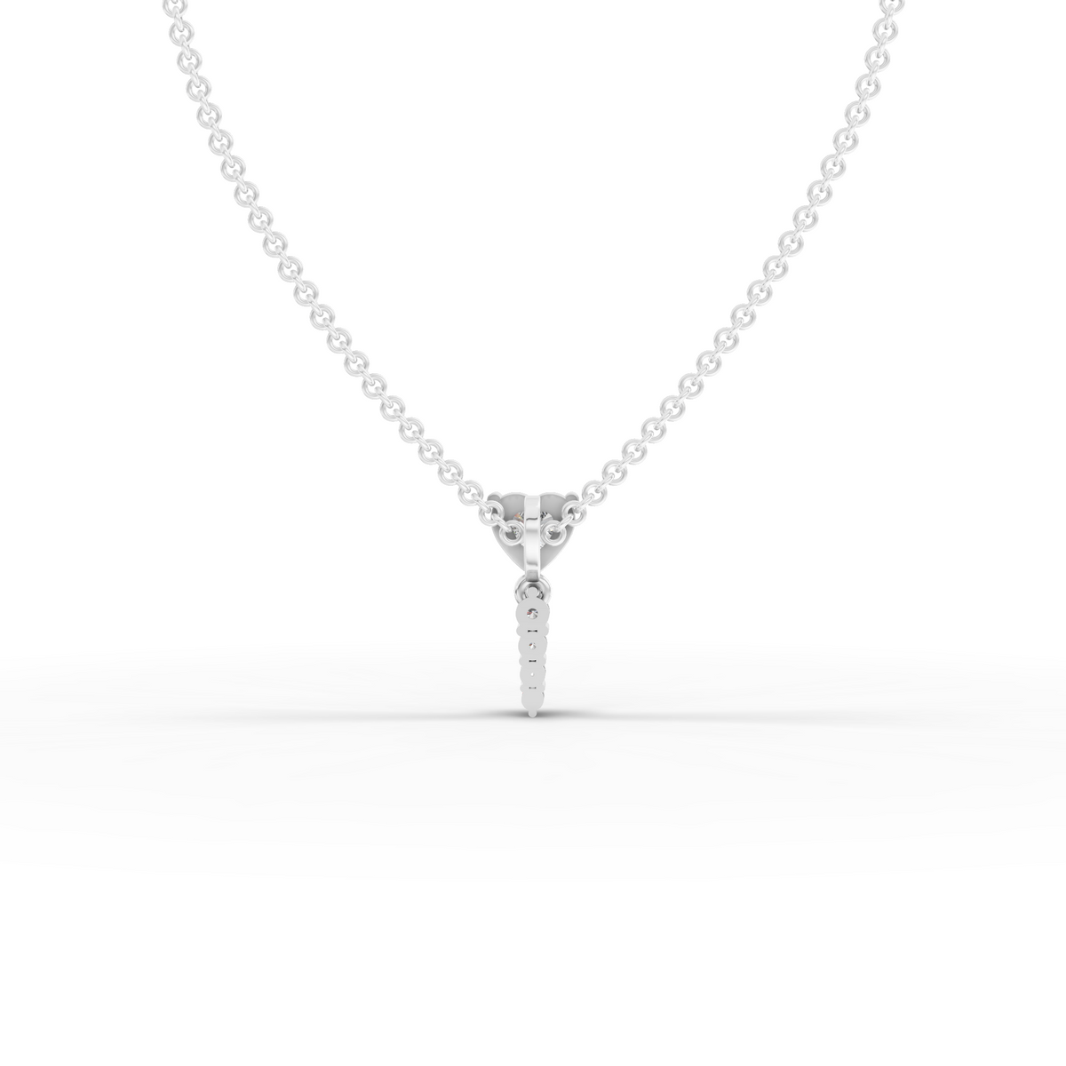 0.58 CT Heart Lab Grown Diamond Pendant, view 3