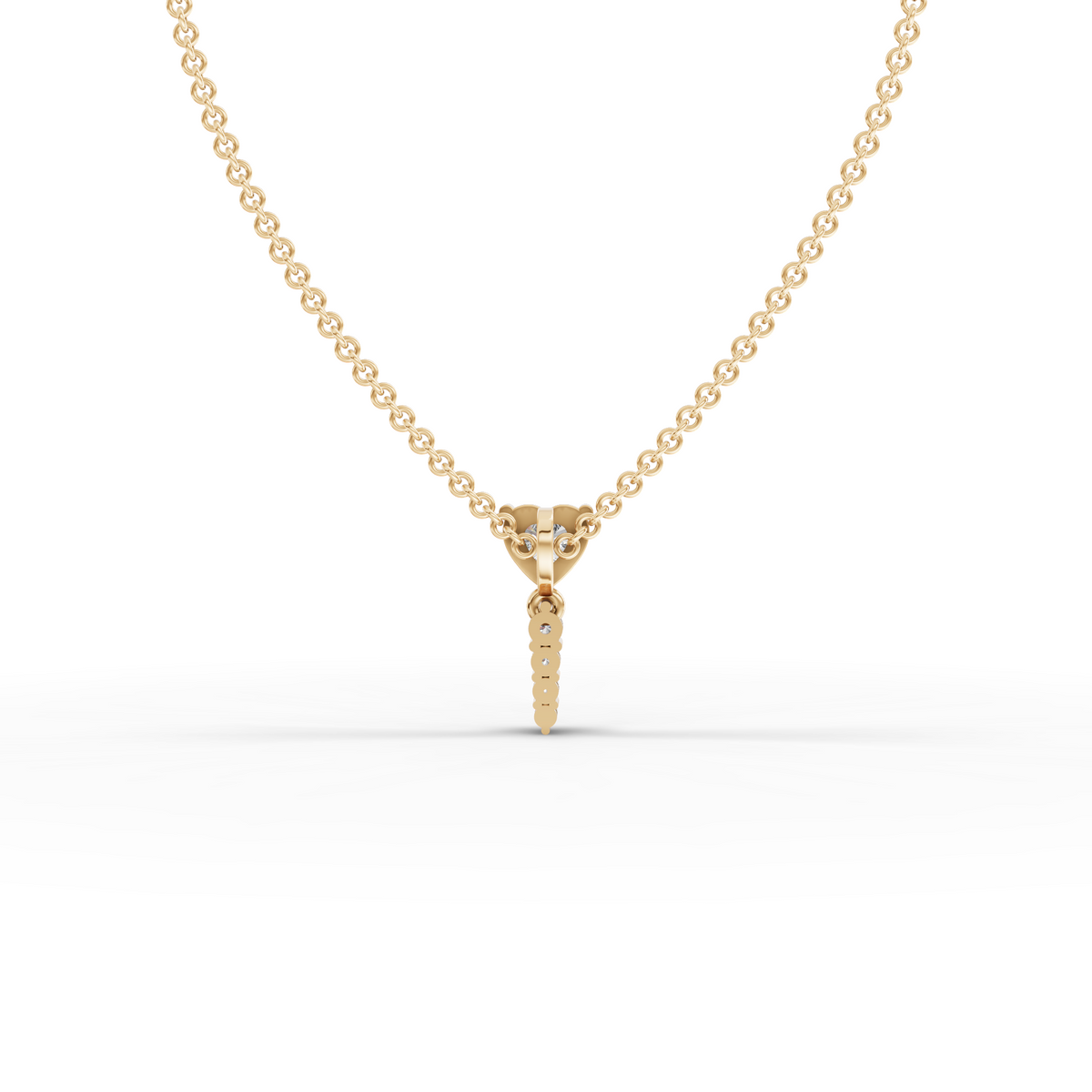 0.58 CT Heart Lab Grown Diamond Pendant, view 5