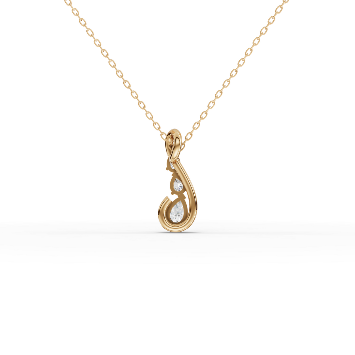 0.63 CT Pear Statement Lab Grown Diamond Pendant, view 6