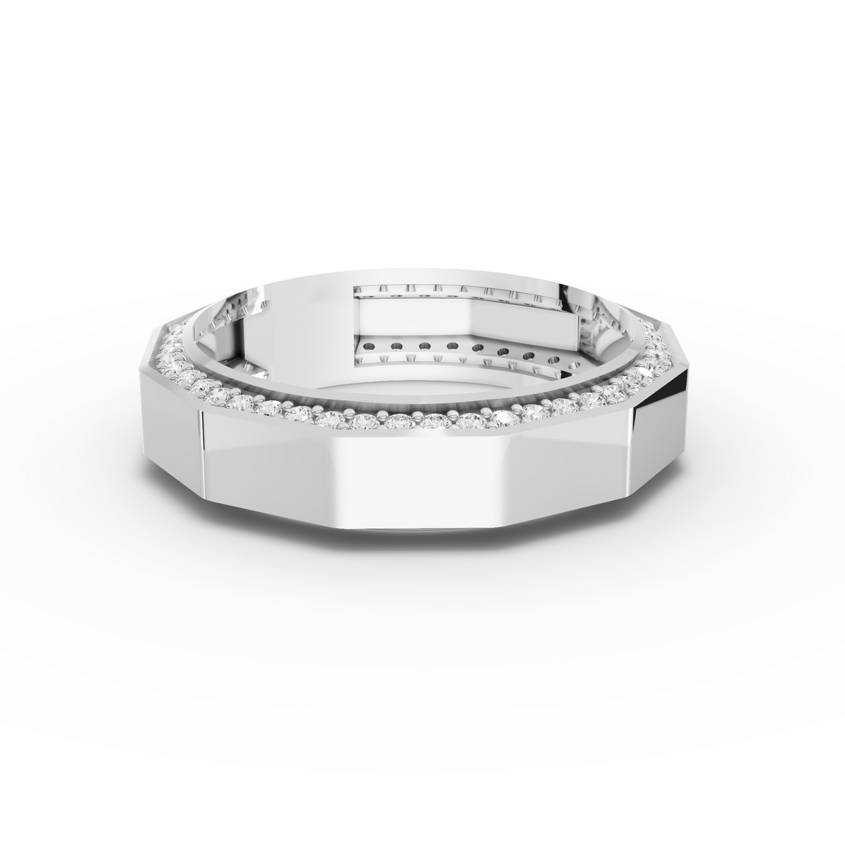 0.67 CT Octagon Lab Grown Diamond Wedding Band