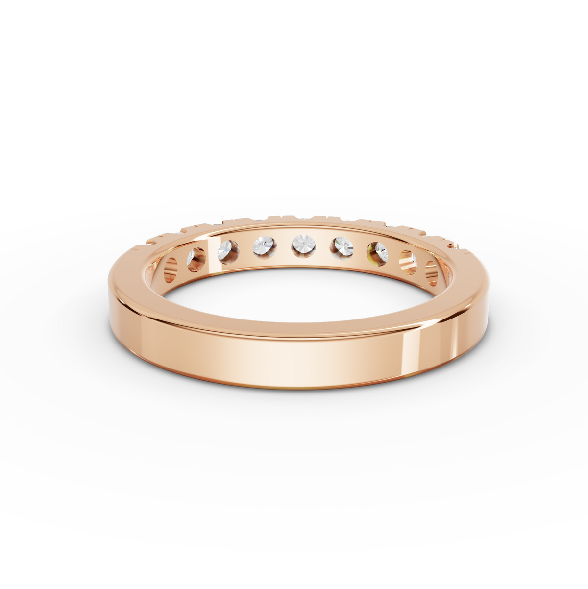 0.70 CT Round Bar-Set Full Eternity Lab Grown Diamond Ring, view 6