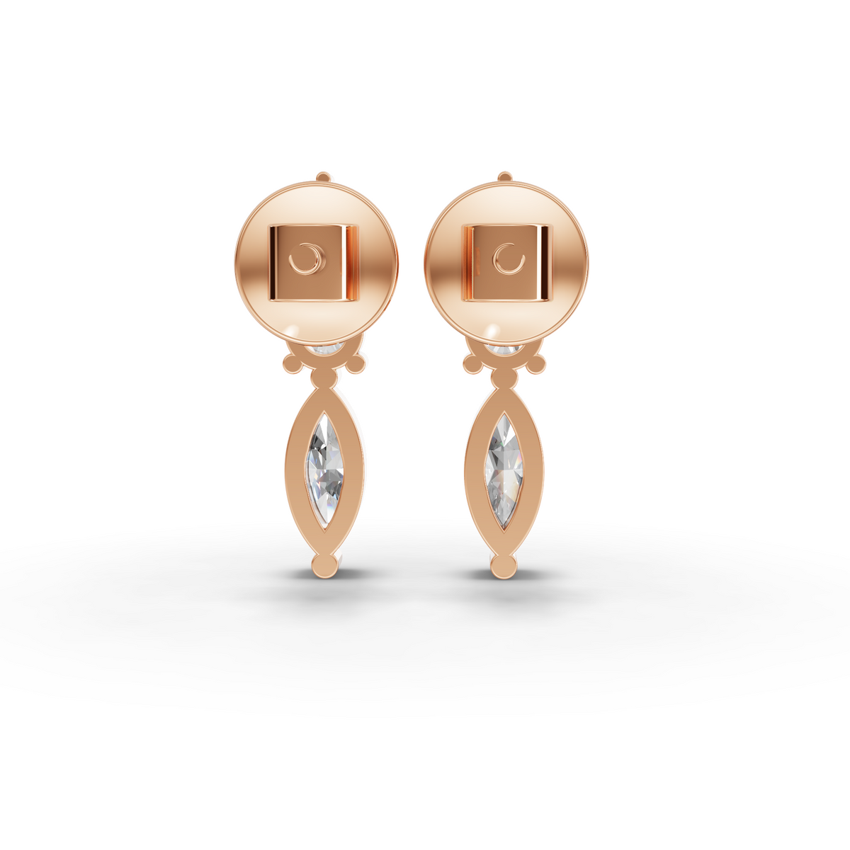 0.80 CT Marquise Statement Lab Grown Diamond Drop Earrings, view 3
