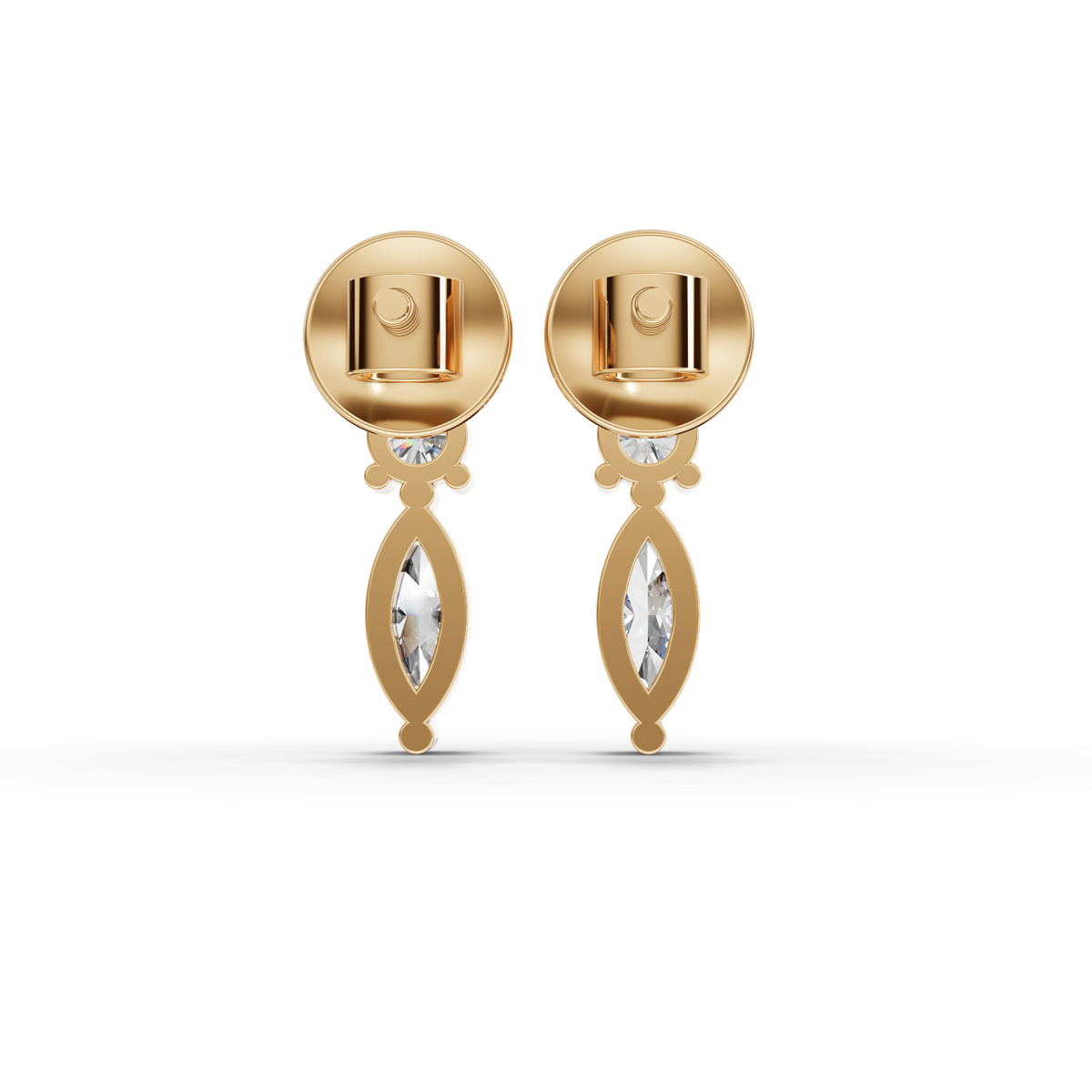 0.80 CT Marquise Statement Lab Grown Diamond Drop Earrings, view 5