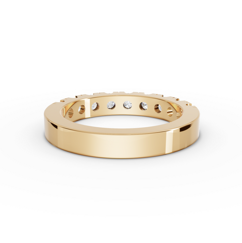 0.91 CT Round Lab Grown Diamond Half Eternity Band, view 4