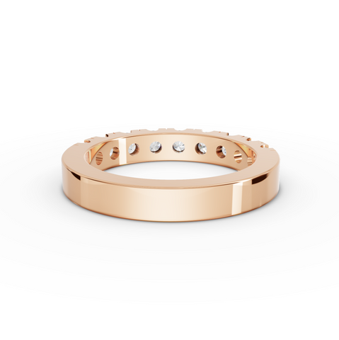 0.91 CT Round Lab Grown Diamond Half Eternity Band, view 6