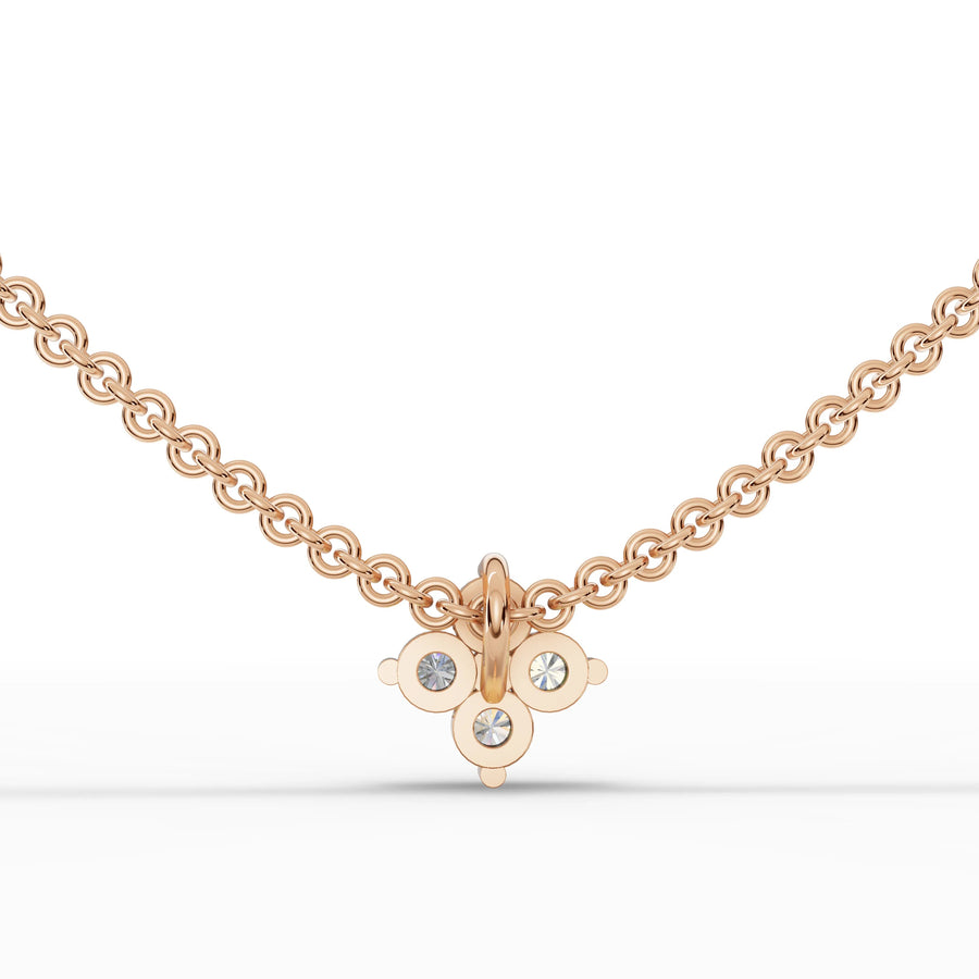 Rose gold floral motif detail