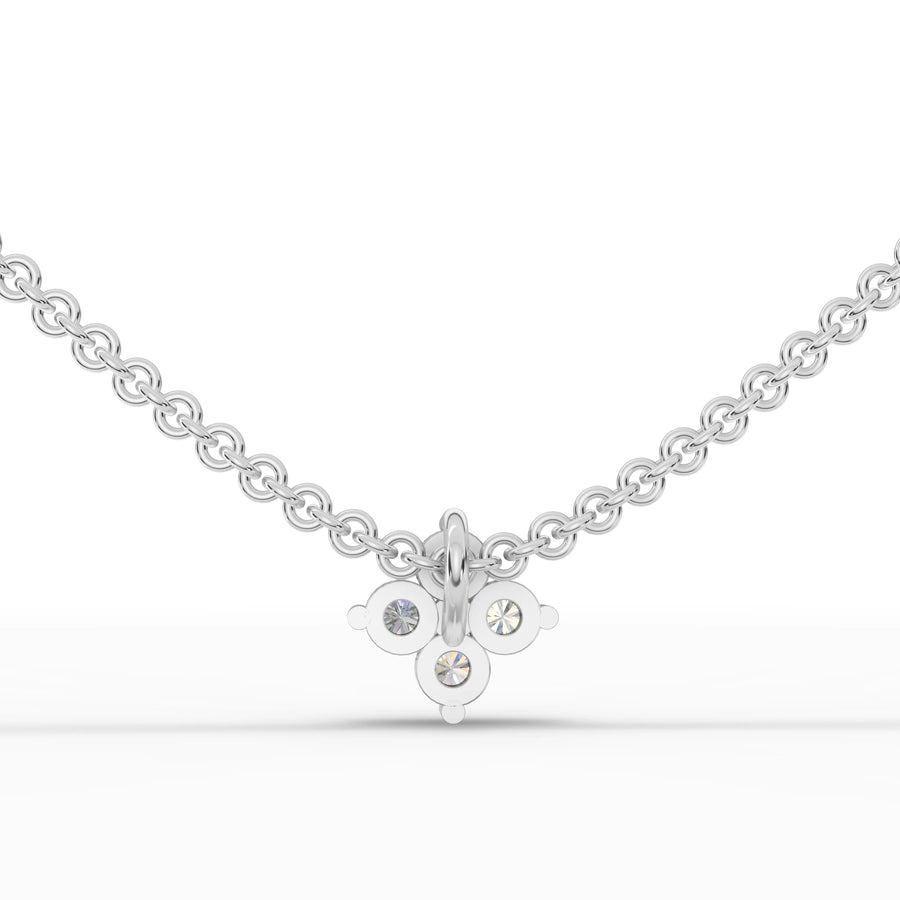 White gold cluster detail close-up