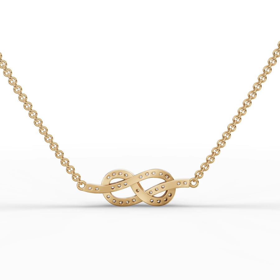 Motif integration detail in yellow gold