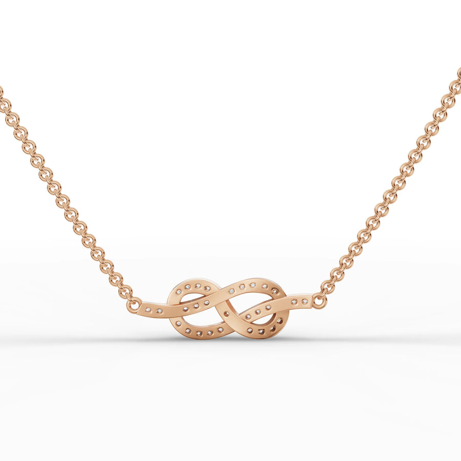 Rose gold interwoven structure detail