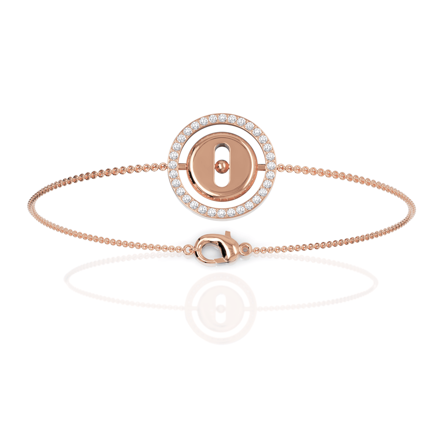 Rose gold hollow circle detail