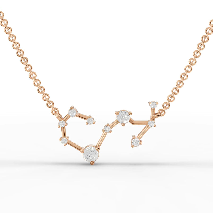 Scorpio constellation pendant in rose gold