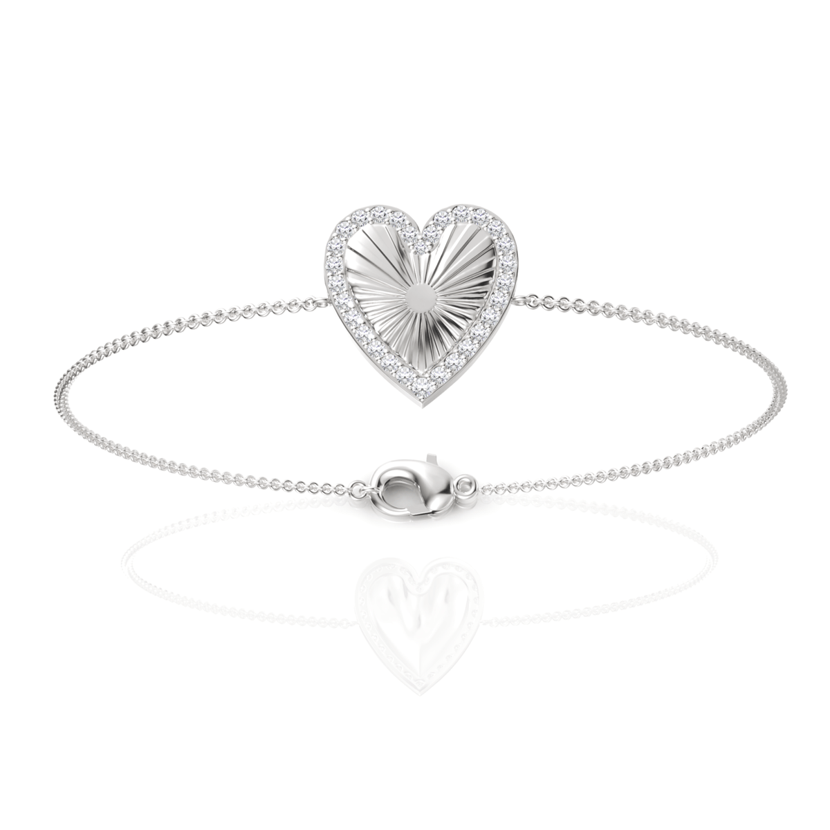 Pavé halo detail in white gold