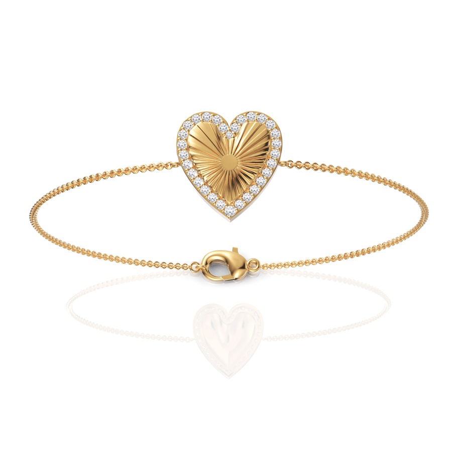 Yellow gold sunburst heart texture