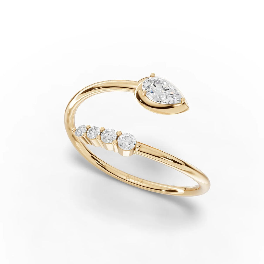 Yellow gold open arc design profile