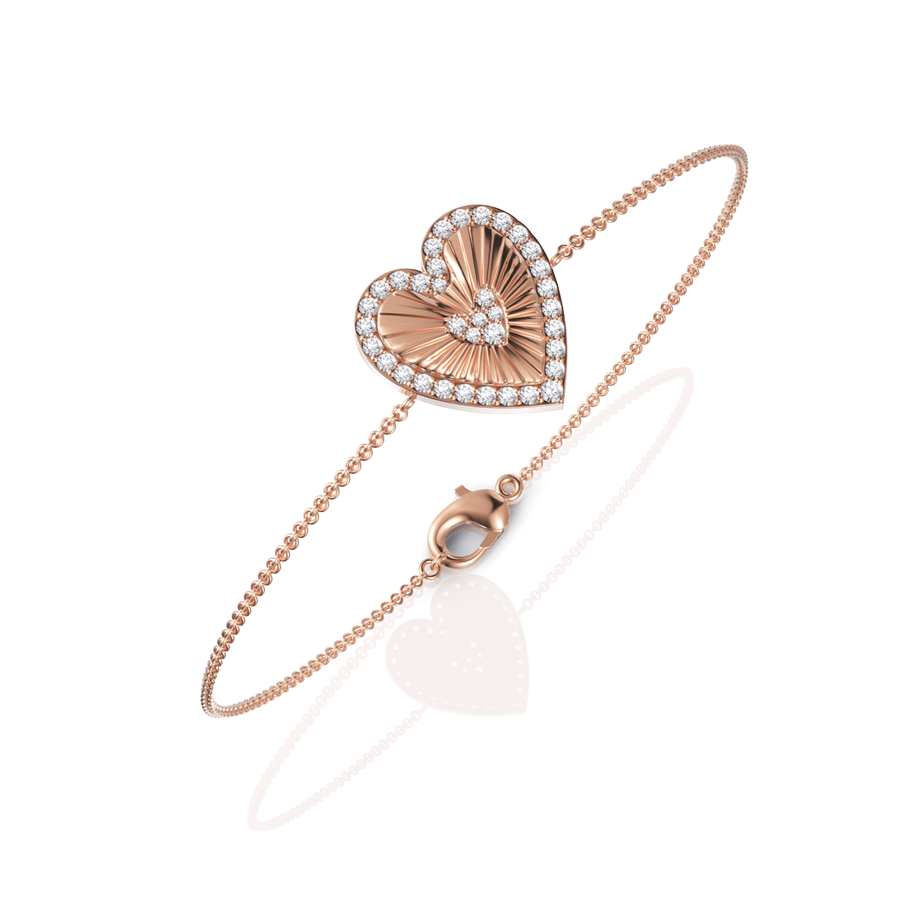 Rose gold halo diamond structure