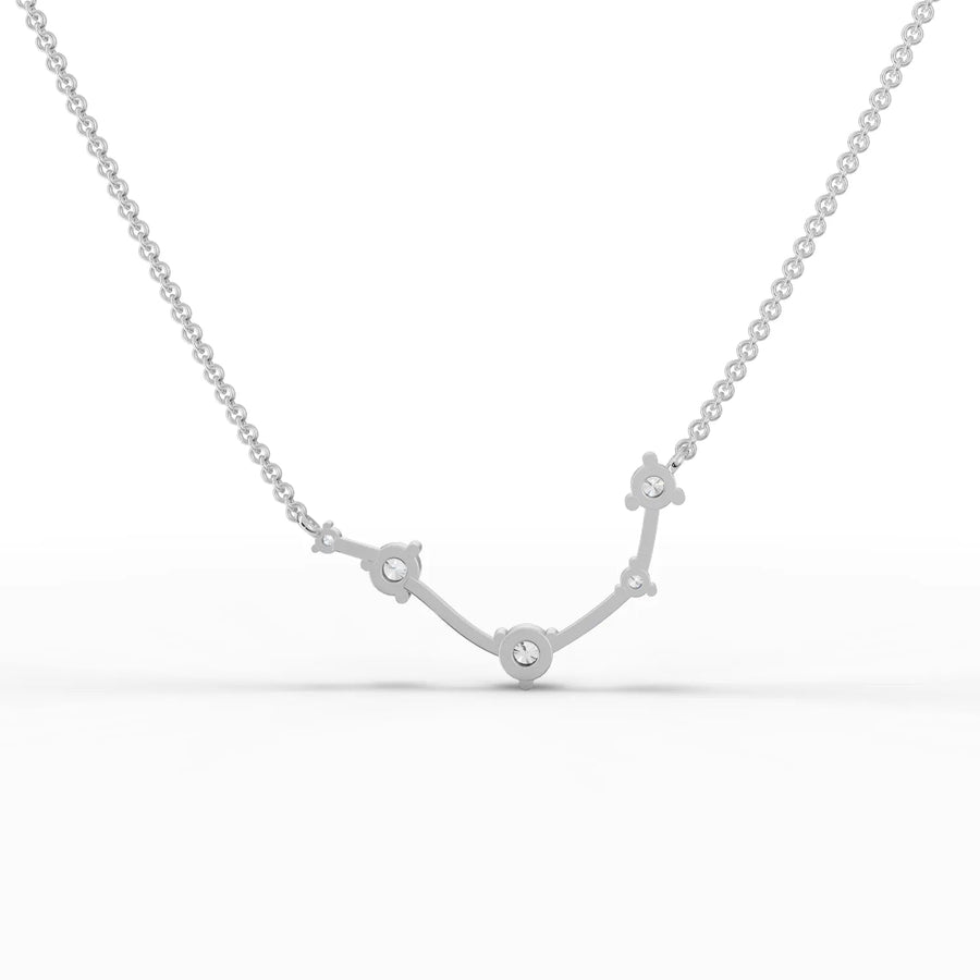 White gold Aries pendant angled profile