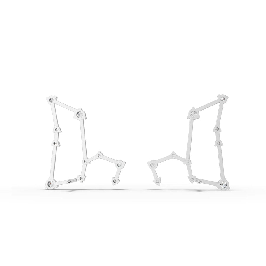 White gold prong settings close-up