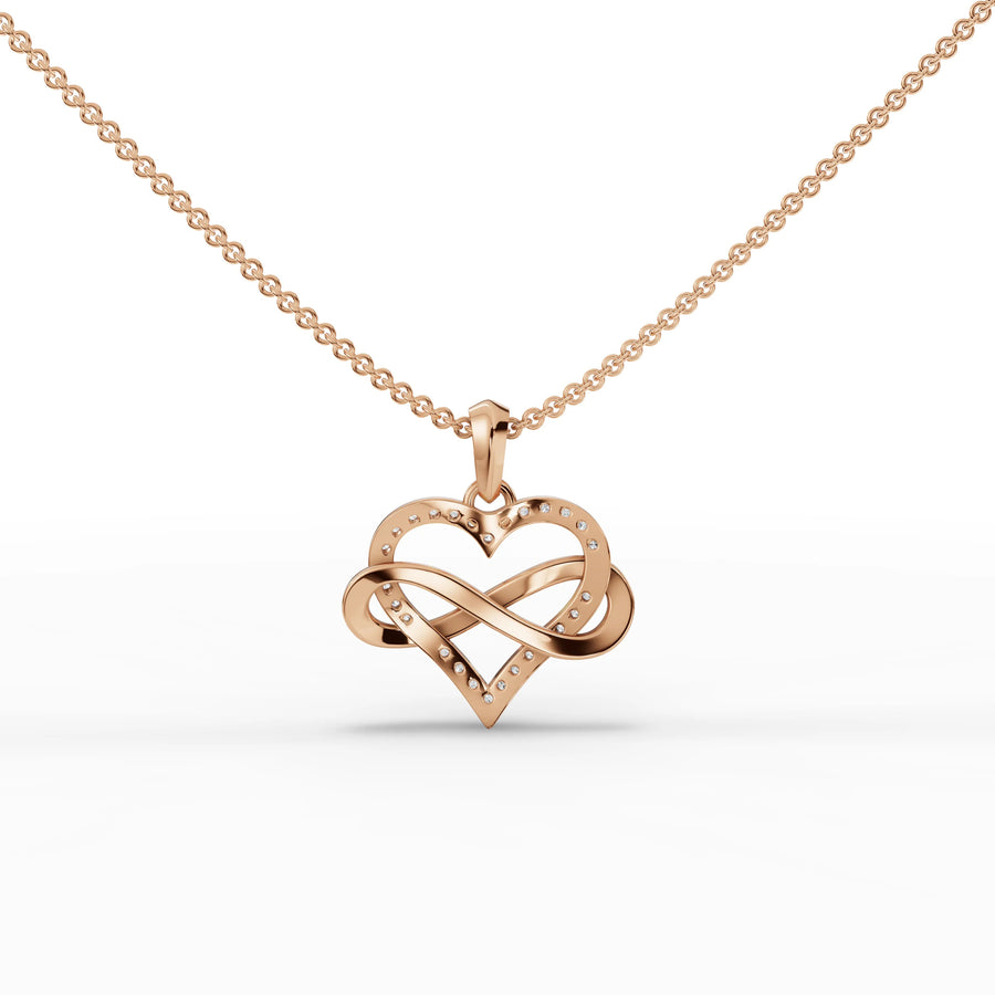 Rose gold interwoven geometry detail