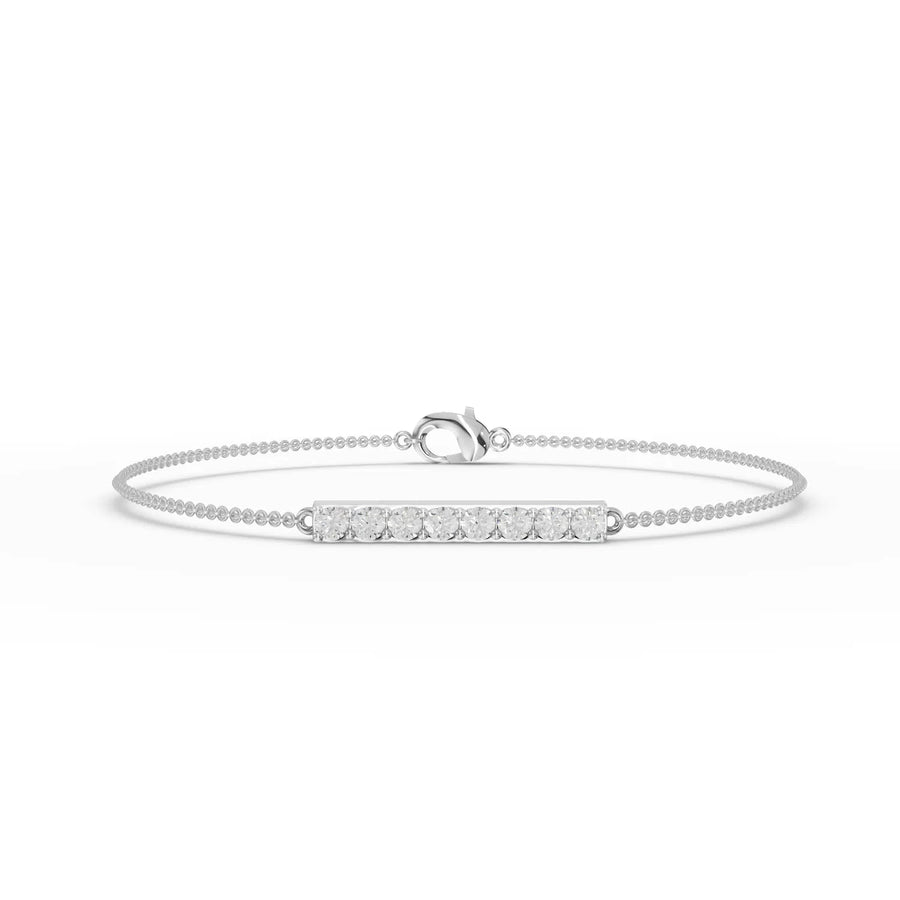 White gold bracelet chain spacing