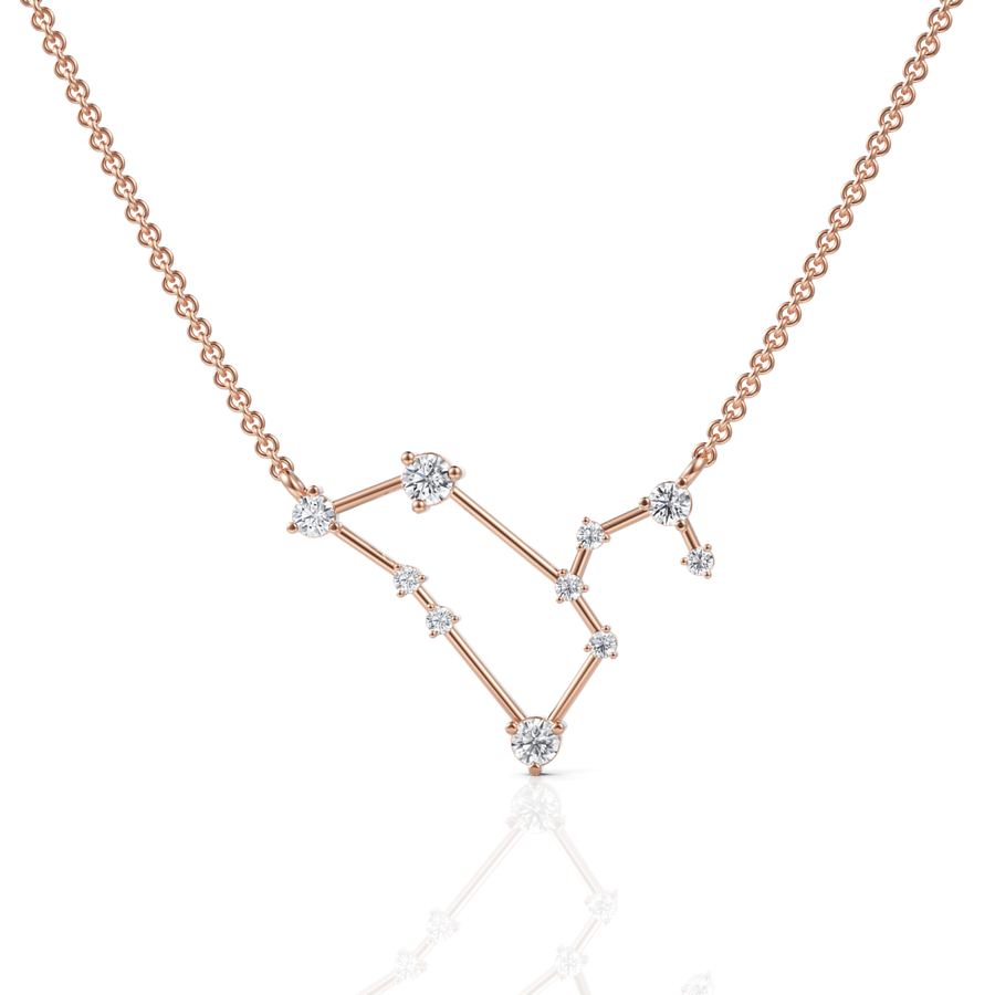 Rose gold constellation pendant profile