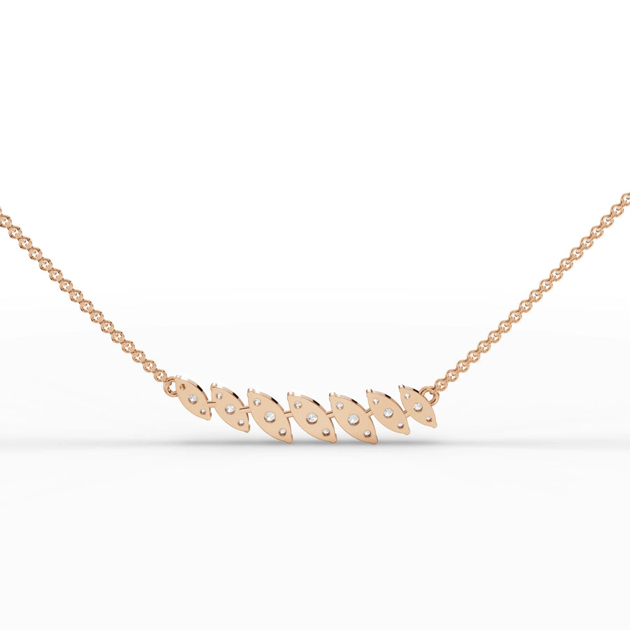Rose gold interlocking geometry detail