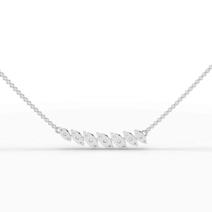 White gold diamond placement detail