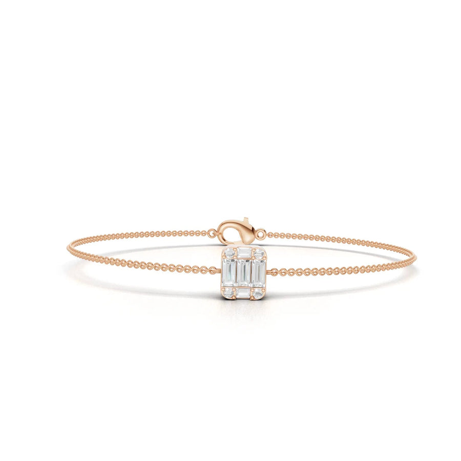 Rose gold beaded chain articulation
