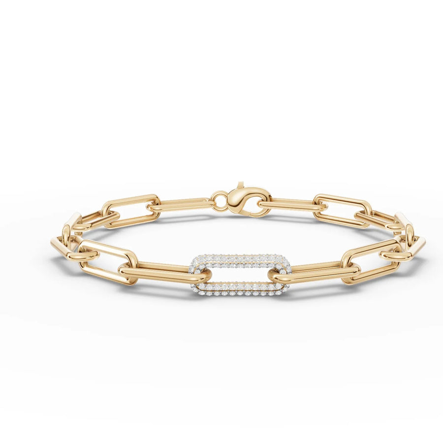 Yellow gold link structure detail