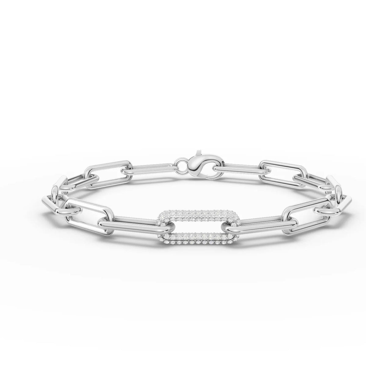 White gold elongated link detail