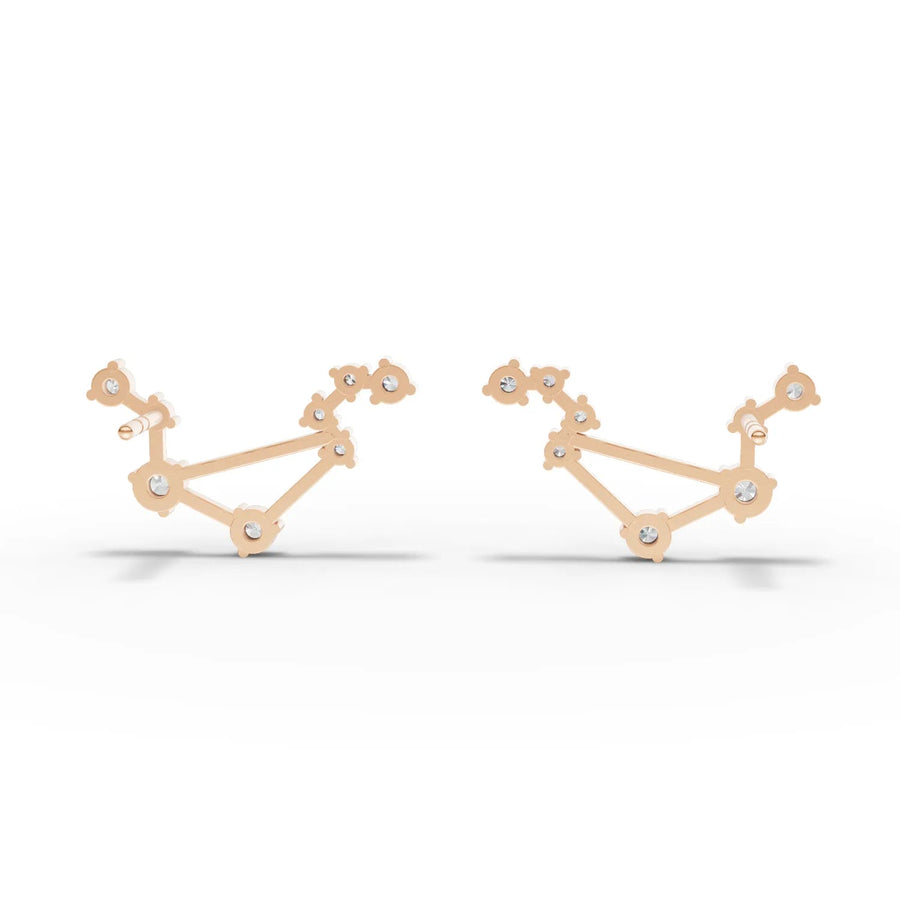 Side profile rose gold pendant