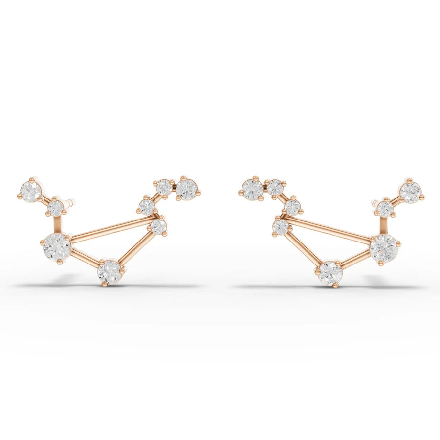 Libra constellation pendant in rose gold