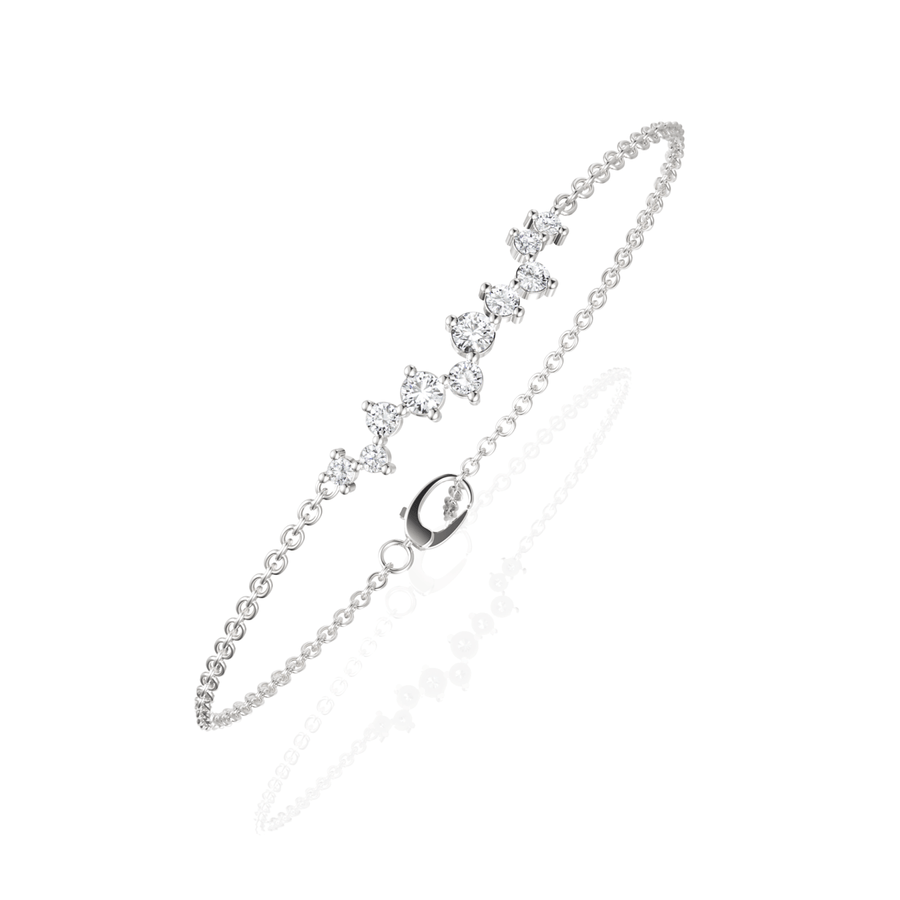 White gold diamond station close up