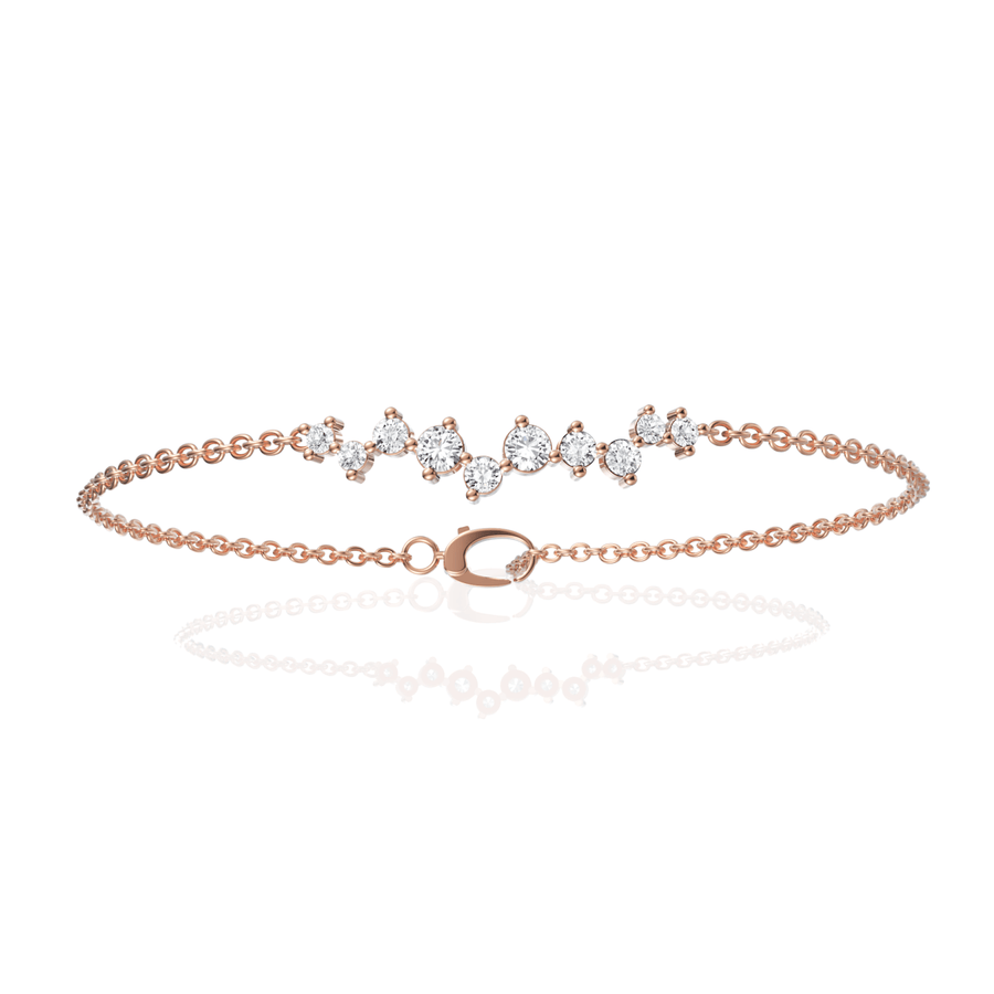 Rose gold chain link detail