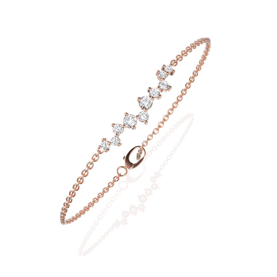 Rose gold diamond station close-up